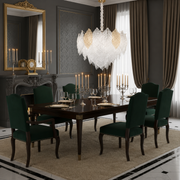 Lampadario in Cristallo LACE Elegance 9xE14, Diametro 50cm, Altezza 36cm, Oro Lucido, Altezza Regolabile, Design Elegante Lampadario in Cristallo Titolo predefinito Alessandro Design