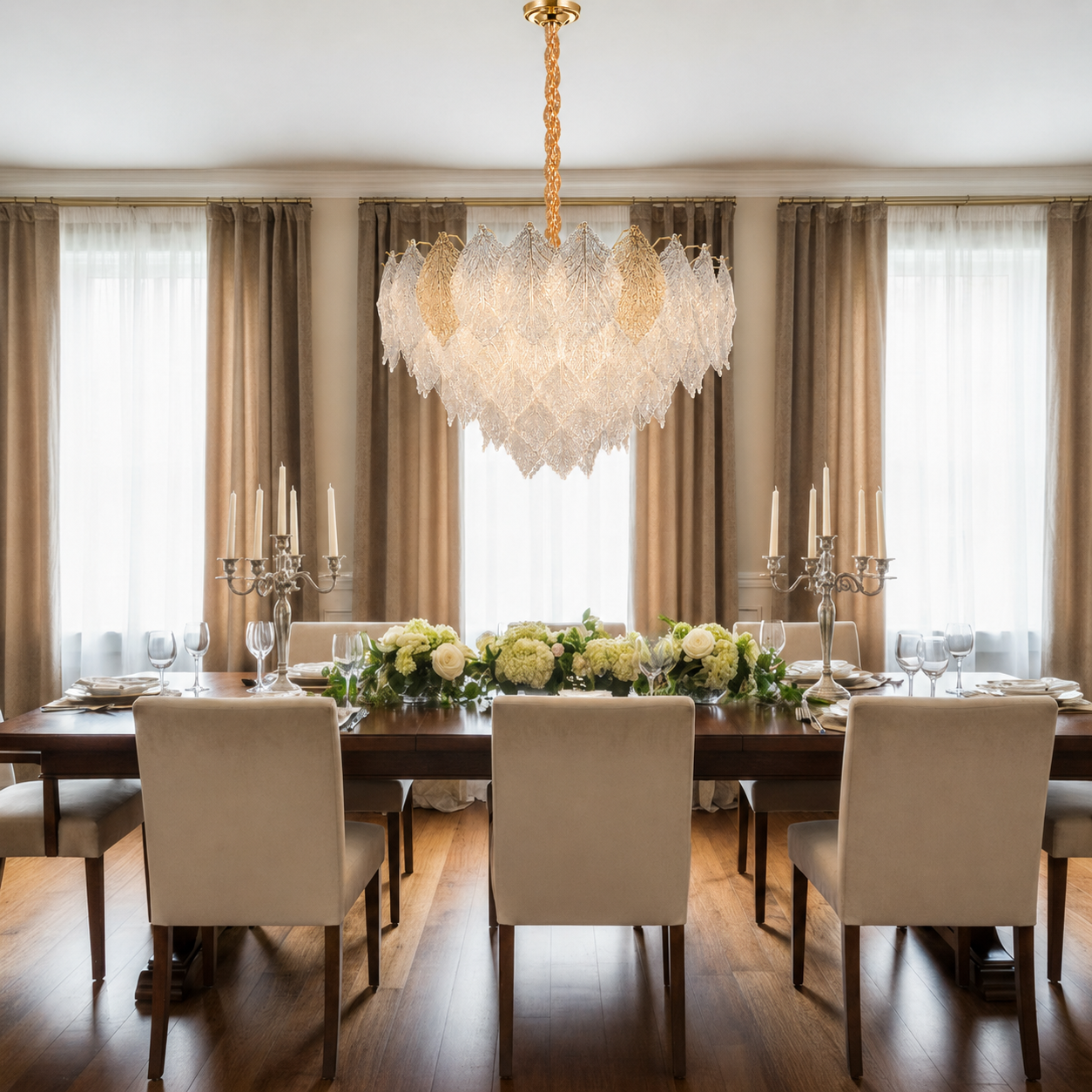 Lampadario in Cristallo LACE Regalis 21xE14, Diametro 80cm, Altezza 49cm, Oro Lucido, Altezza Regolabile, Design Elegante Lampadario in Cristallo Titolo predefinito Alessandro Design