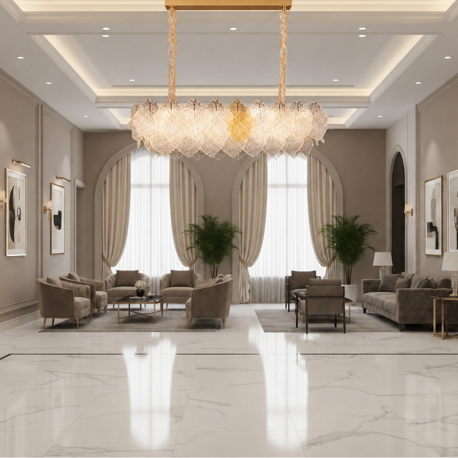 LACE Royale Lampadario in Cristallo 11xE14, Misura 83x33 cm, Altezza 31 cm, Oro Lucido, Altezza Regolabile, Design Elegante Lampadari in Cristallo Titolo predefinito Alessandro Design