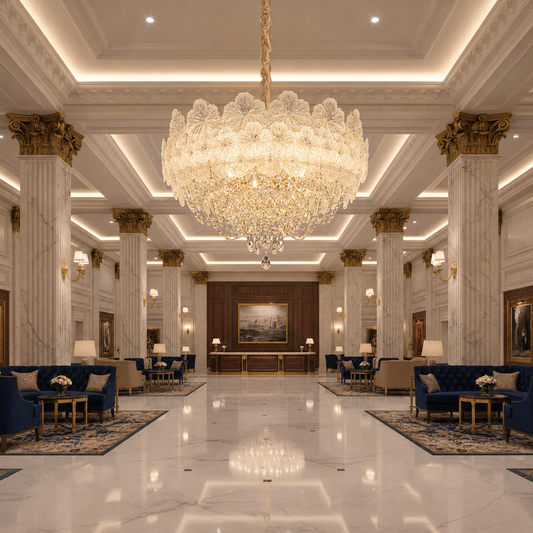 Lampadario in Cristallo CROWN Regalis 21xE14, Diametro 80cm, Altezza 45cm, Oro Lucido, Altezza Regolabile, Design Elegante Lampadario in Cristallo Titolo predefinito Alessandro Design