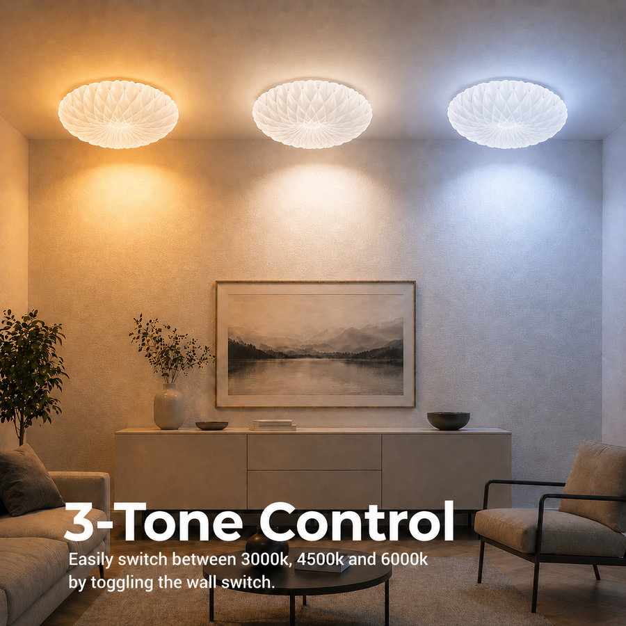 Plafoniera PL154 LED 35 cm, 31W, 3000K / 4000K / 6000K, Bianco, Plafoniere LED in metallo e acrilico Titolo predefinito Alessandro Design