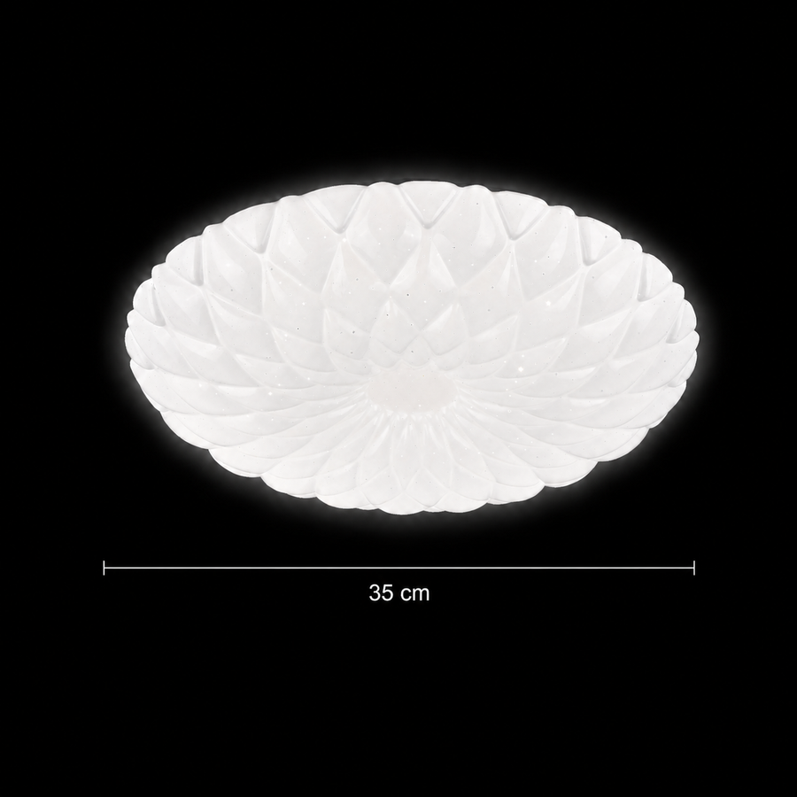 Plafoniera PL154 LED 35 cm, 31W, 3000K / 4000K / 6000K, Bianco, Plafoniere LED in metallo e acrilico Titolo predefinito Alessandro Design