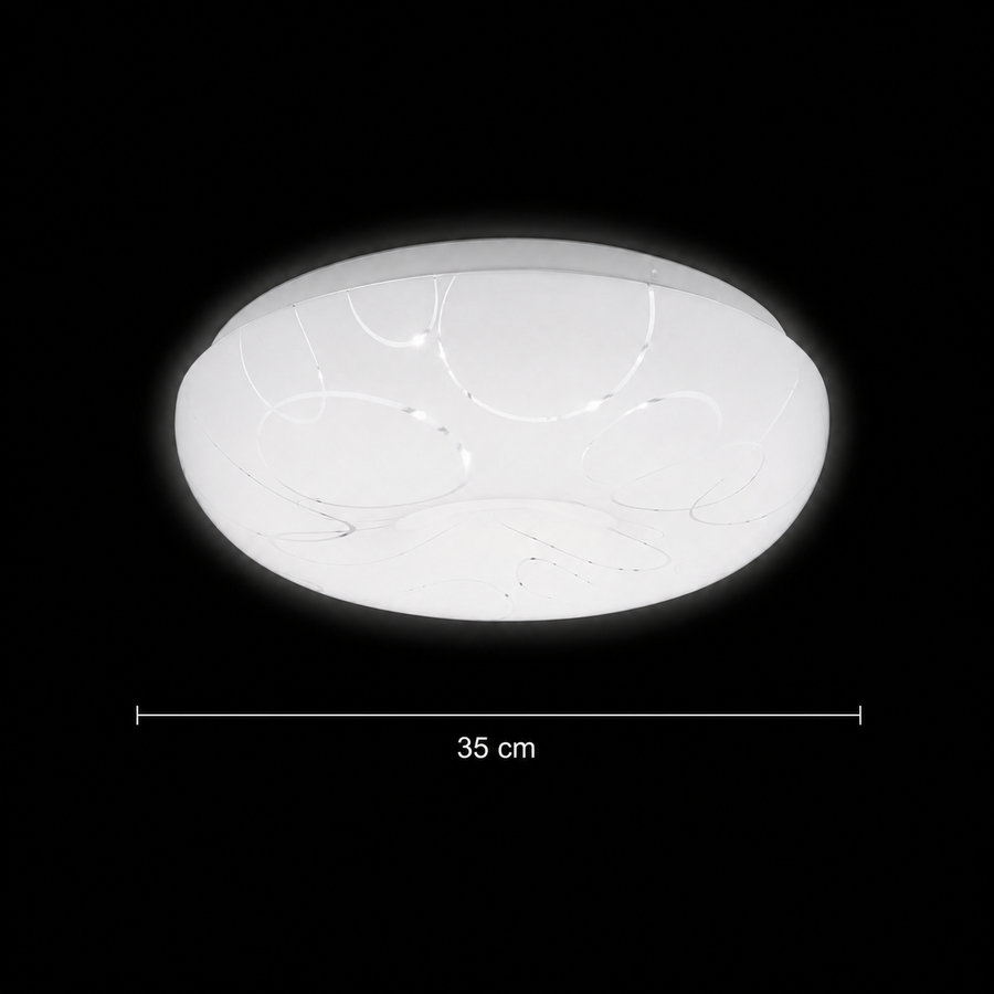 Plafoniera LED 35 cm, 31W, 3000K / 4000K / 6000K, Bianco, Metallo e Acrilico Plafoniere LED Titolo predefinito Alessandro Design