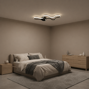 Lampadario LED con telecomando ORMS Eleganza, 3000K/4000K/6000K, 56W, Metallo e Plastica, Nero