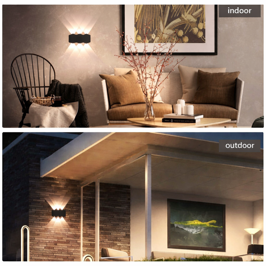Applique da Esterno LED AX231, 12W, 6 Sorgenti Luminose, Luce Calda, Applique da Esterno Nero Titolo predefinito Alessandro Design
