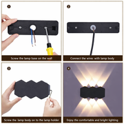 Applique da Esterno LED AX231, 12W, 6 Sorgenti Luminose, Luce Calda, Applique da Esterno Nero Titolo predefinito Alessandro Design