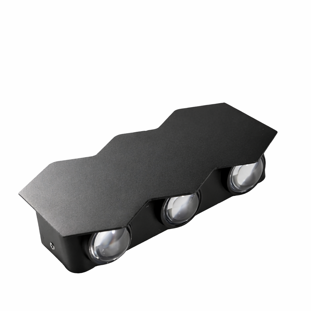 Applique da Esterno LED AX231, 12W, 6 Sorgenti Luminose, Luce Calda, Applique da Esterno Nero Titolo predefinito Alessandro Design