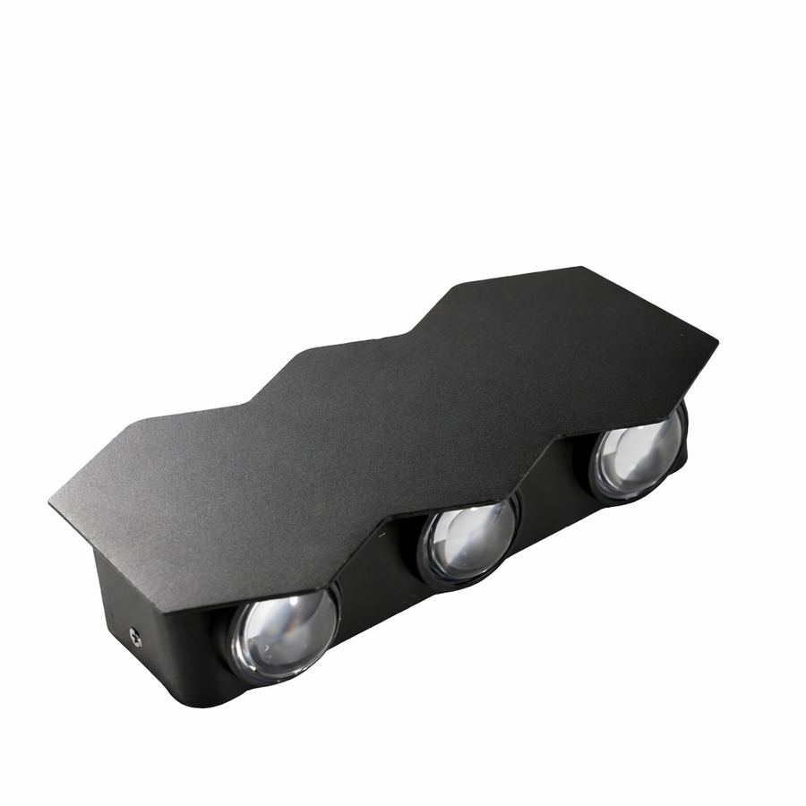 Applique da Esterno LED AX231, 12W, 6 Sorgenti Luminose, Luce Calda, Applique da Esterno Nero Titolo predefinito Alessandro Design