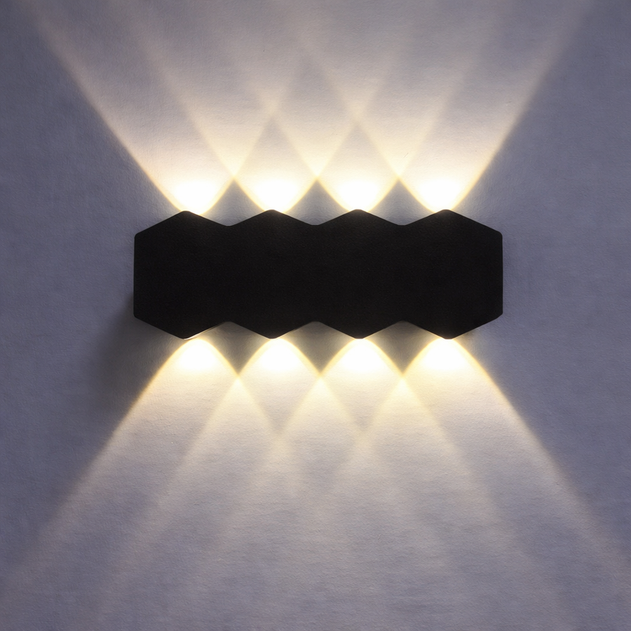 Applique LED AX231, Esterno e Interno, 8 Sorgenti, 16W, Nero, 3000K Applique da esterno Titolo predefinito Alessandro Design