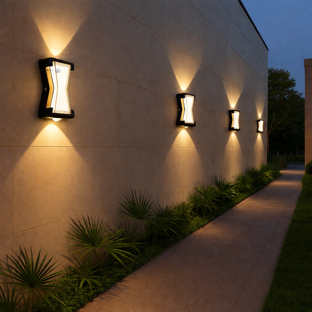 AX216 Applique LED da Esterno e Interno, 2 Sorgenti x 10W, Metallizzato, Nero, 3000K Applique da Esterno Titolo predefinito Alessandro Design
