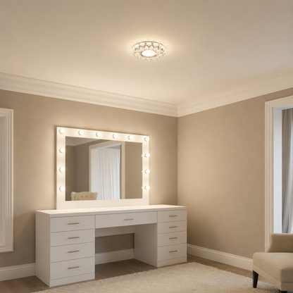 ORBITA Spot LED, 5W, Rotondo, Luce Fredda + RGB, Spot LED Bianco, Resina e Vetro Titolo predefinito Alessandro Design