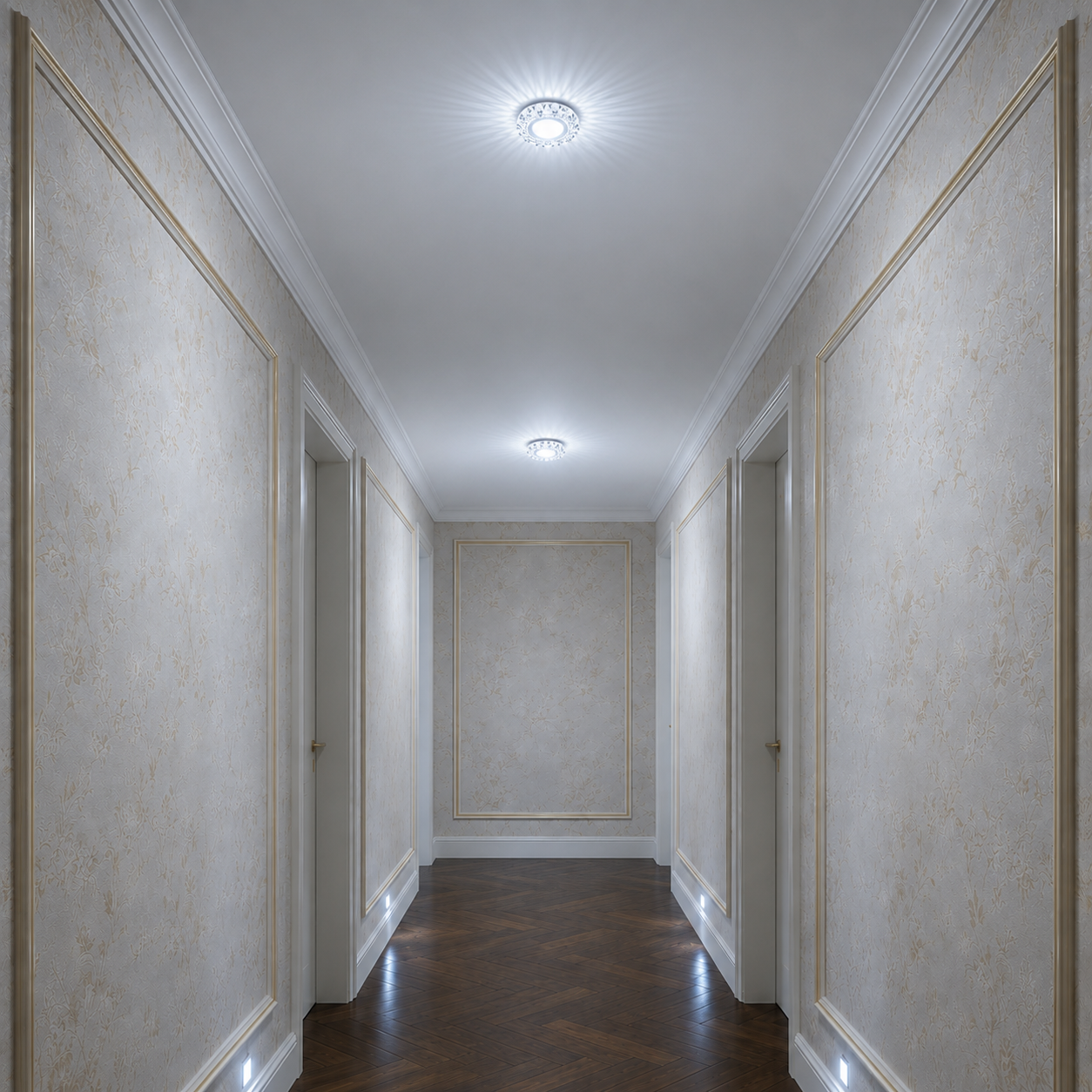 ORBITA Spot LED, 5W, Rotondo, Luce Fredda + RGB, Spot LED Bianco, Resina e Vetro Titolo predefinito Alessandro Design