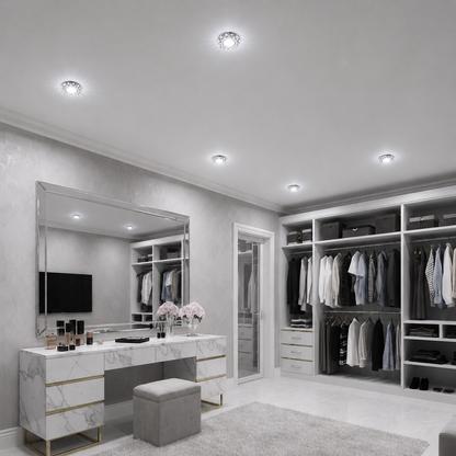 ORBITA Spot LED, 5W, Rotondo, Luce Fredda + RGB, Spot LED Bianco, Resina e Vetro Titolo predefinito Alessandro Design