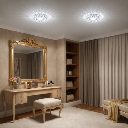 ORBITA Spot LED, 5W, Rotondo, Luce Fredda + RGB, Spot LED Bianco, Resina e Vetro Titolo predefinito Alessandro Design