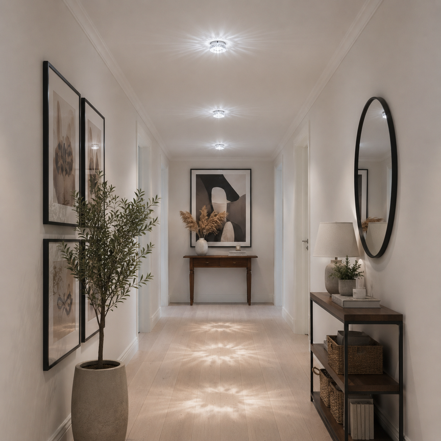 ORBITA Spot LED, 5W, Rotondo, Luce Fredda + RGB, Spot LED Bianco, Resina e Vetro Titolo predefinito Alessandro Design