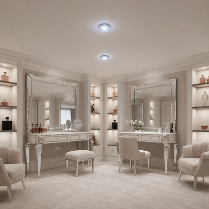 ORBITA Spot LED, 5W, Rotondo, Luce Fredda + RGB, Spot LED Bianco, Resina e Vetro Titolo predefinito Alessandro Design