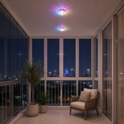 ORBITA Spot LED, 5W, Rotondo, Luce Fredda + RGB, Spot LED Bianco, Resina e Vetro Titolo predefinito Alessandro Design