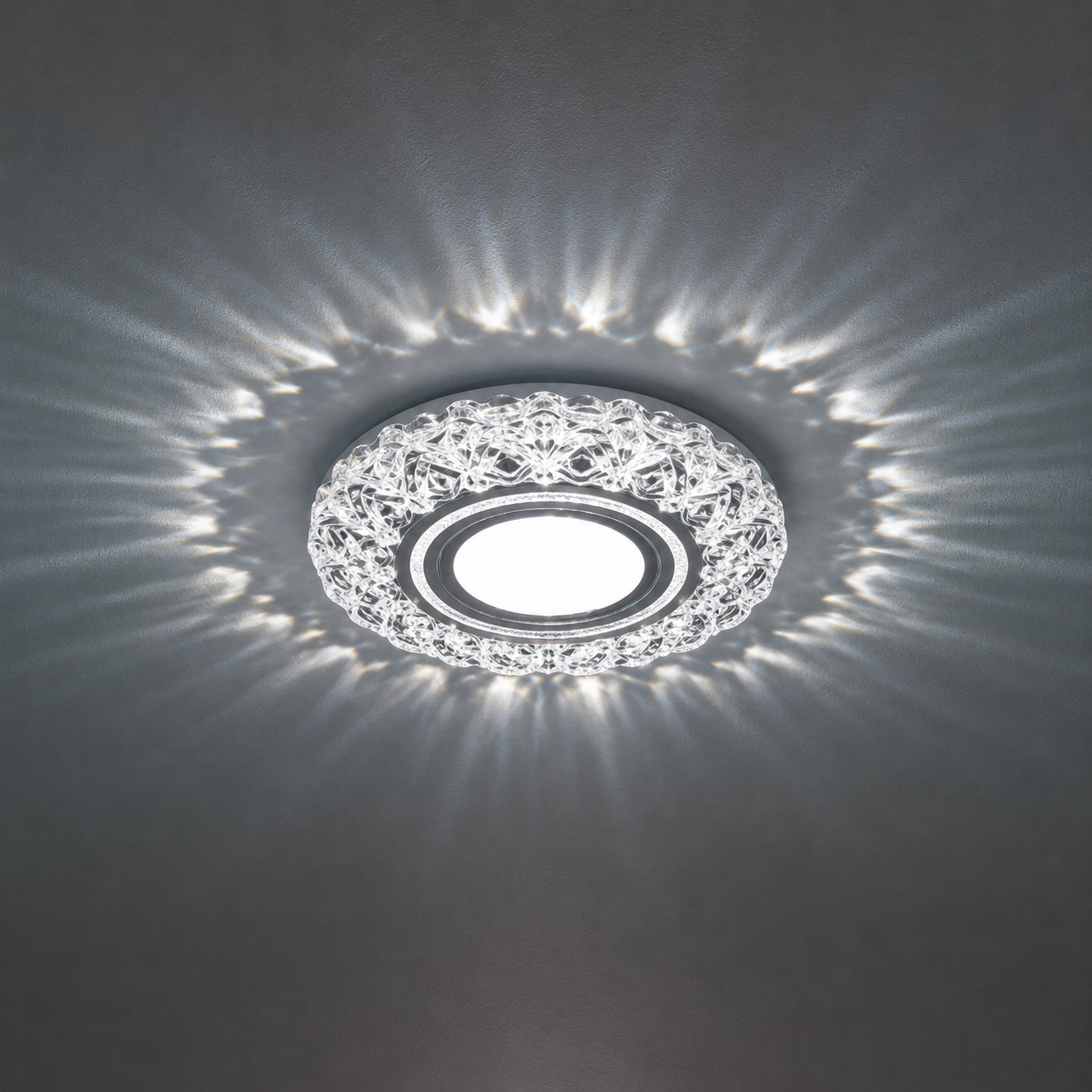 ORBITA Spot LED, 5W, Rotondo, Luce Fredda + RGB, Spot LED Bianco, Resina e Vetro Titolo predefinito Alessandro Design
