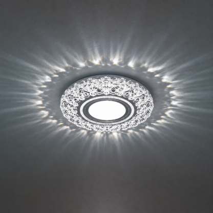 ORBITA Spot LED, 5W, Rotondo, Luce Fredda + RGB, Spot LED Bianco, Resina e Vetro Titolo predefinito Alessandro Design