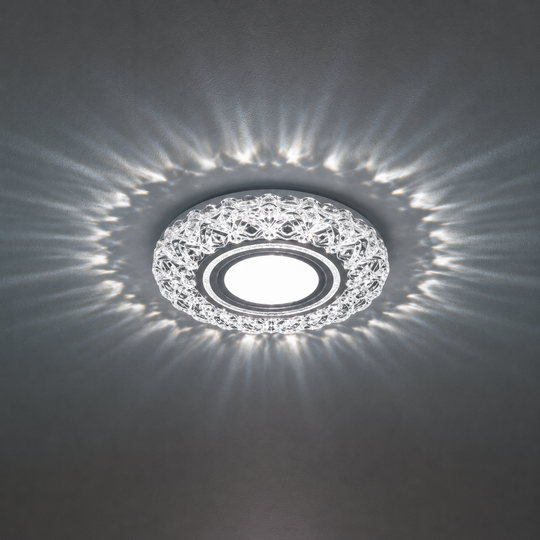 ORBITA Spot LED, 5W, Rotondo, Luce Fredda + RGB, Spot LED Bianco, Resina e Vetro Titolo predefinito Alessandro Design
