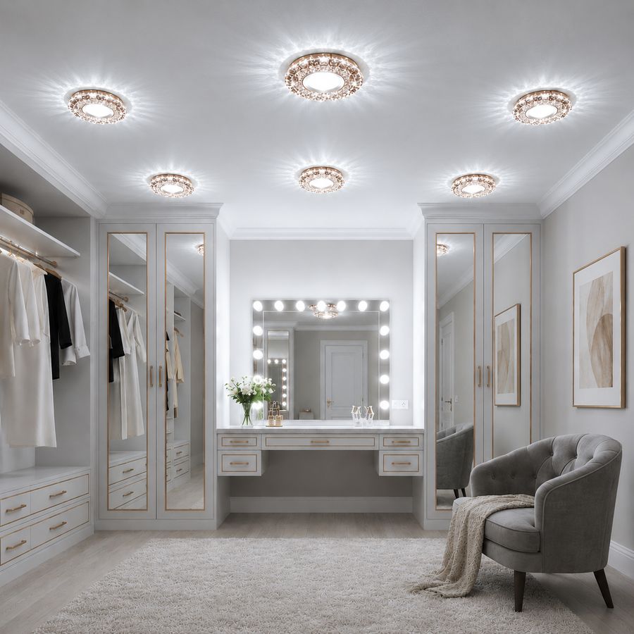 Spot LED ORBITA, 5W, Rotondo, Luce Fredda/Calda, Bronzo Antico, Spot LED in Resina e Vetro Titolo predefinito Alessandro Design