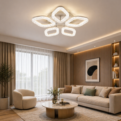 Lampadario LED con Telecomando, 67W, Luce Fredda/Calda/Neutra, Dimmerabile, Oro Lampadari LED con Telecomando Titolo predefinito Alessandro Design