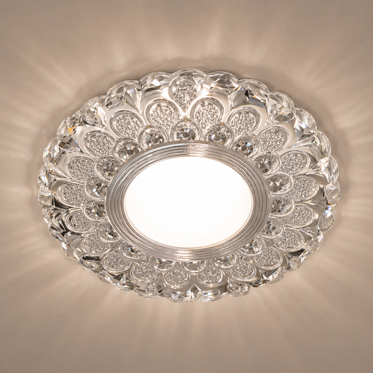 ORBITA Spot LED, 5W, Rotondo, Luce Fredda + RGB, Spot LED Bianco, Resina e Vetro Titolo predefinito Alessandro Design