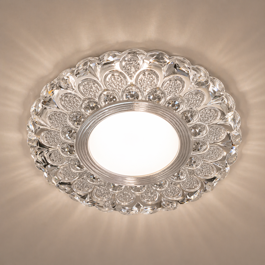 ORBITA Spot LED, 5W, Rotondo, Luce Fredda + RGB, Spot LED Bianco, Resina e Vetro Titolo predefinito Alessandro Design