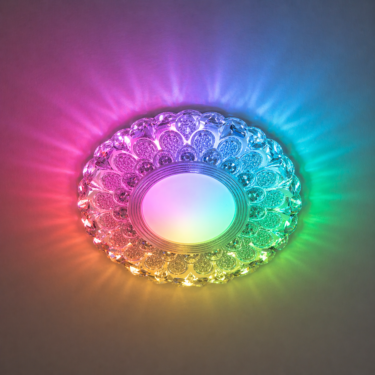 ORBITA Spot LED, 5W, Rotondo, Luce Fredda + RGB, Spot LED Bianco, Resina e Vetro Titolo predefinito Alessandro Design