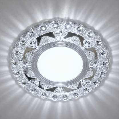 ORBITA Spot LED, 5W, Rotondo, Luce Fredda + RGB, Spot LED Bianco, Resina e Vetro Titolo predefinito Alessandro Design