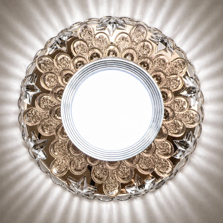 ORBITA Spot LED, 5W, Rotondo, Luce Fredda/Calda, Bronzo Antico, Resina e Vetro Spot LED Titolo predefinito Alessandro Design