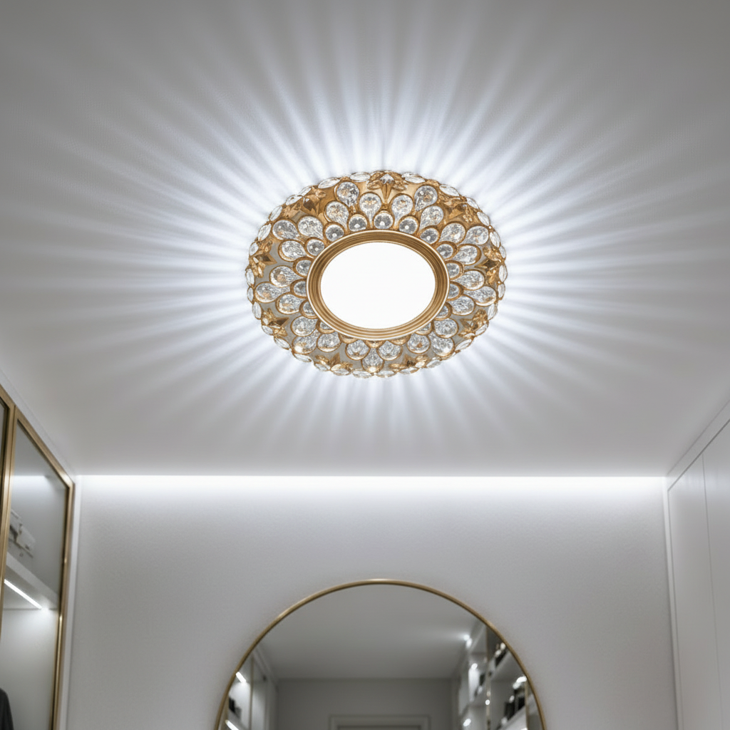 ORBITA Spot LED, 5W, Rotondo, Luce Fredda/Calda, Bronzo Antico, Resina e Vetro Spot LED Titolo predefinito Alessandro Design