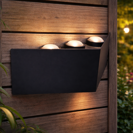 AX230 Lampada da Parete a LED da Esterno, 6 Sorgenti, 6W, Nero, 3000K Lampada da Parete per Esterno Titolo predefinito Alessandro Design