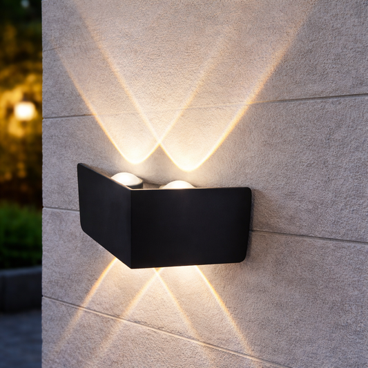 AX230 Applique LED da Esterno, 4 Sorgenti, 4W, Nero, 3000K Applique da Esterno Titolo predefinito Alessandro Design