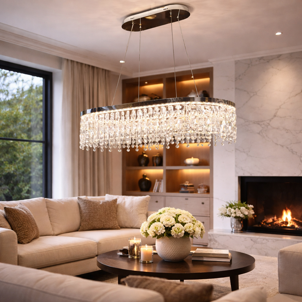 Lampadario LED con Telecomando, 114W, ROYALE Imperio, 70x33x120, Luce Fredda/Neutra/Calda, Dimmerabile, Argento, Cristallo, Acciaio Lampadari LED con Telecomando Titolo predefinito Alessandro Design