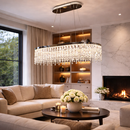 Lampadario LED con Telecomando, 114W, ROYALE Imperio, 70x33x120, Luce Fredda/Neutra/Calda, Dimmerabile, Argento, Cristallo, Acciaio Lampadari LED con Telecomando Titolo predefinito Alessandro Design