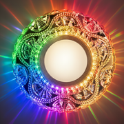 ORBITA Spot LED, 5W, Rotondo, Luce Fredda + RGB, Spot LED Bianco, Resina e Vetro Titolo predefinito Alessandro Design
