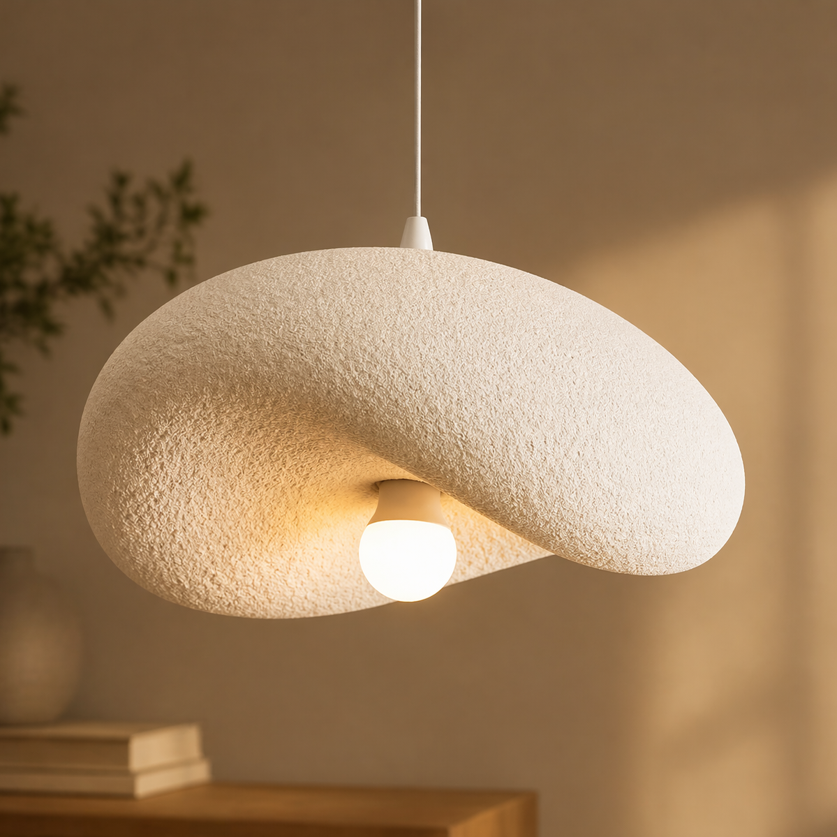 Lampadario Moderno FOAMER Nobile, 39 cm, Sospeso, 1 X E27, Bianco, Metallo e Schiuma, Altezza Regolabile Lampadari Classici Titolo predefinito Alessandro Design