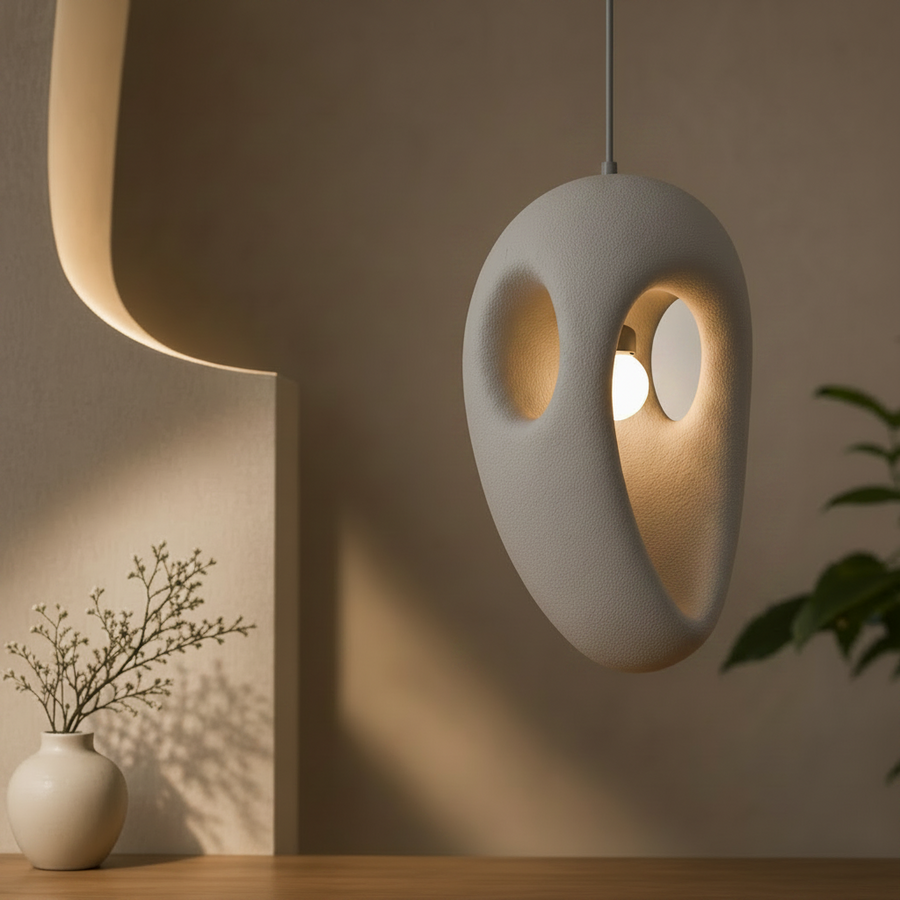 Lampadario moderno EON Elegance, 49 cm, sospeso, 1 X E27, grigio, metallo e schiuma, altezza regolabile