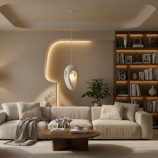 Lampadario Moderno EON Eleganza, 49 cm, Sospeso, 1 X E27, Bianco, Metallo e Schiuma, Altezza Regolabile Lampadari Classici Titolo predefinito Alessandro Design