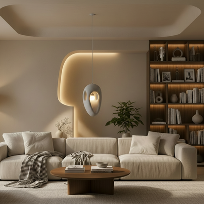 Lampadario moderno EON Elegance, 49 cm, sospeso, 1 X E27, grigio, metallo e schiuma, altezza regolabile