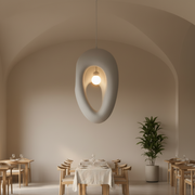 Lampadario moderno EON Elegance, 49 cm, sospeso, 1 X E27, grigio, metallo e schiuma, altezza regolabile