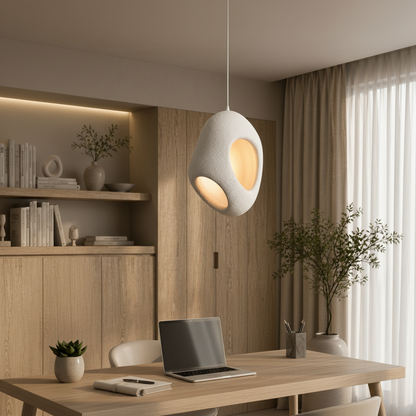 Lampadario Moderno FOAMER Nobile, 37 cm, Sospeso, 1 X E27, Bianco, Metallo e Schiuma, Altezza Regolabile Lampadari Moderni Titolo predefinito Alessandro Design