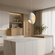 Lampadario Moderno FOAMER Nobile, 37 cm, Sospeso, 1 X E27, Bianco, Metallo e Schiuma, Altezza Regolabile Lampadari Moderni Titolo predefinito Alessandro Design