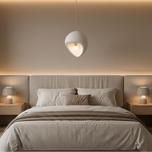 Lampadario Moderno AERA, 30 cm, Sospeso, 1 X E27, Bianco, Metallo e Schiuma, Altezza Regolabile Lampadari Moderni Titolo predefinito Alessandro Design