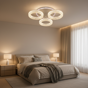 Lampadario LED RONDA Nobile con telecomando 46W, 3 Cerchi, Luce Fredda/Calda/Neutra, Dimmerabile, Lampadario LED Bianco con Telecomando Titolo predefinito Alessandro Design