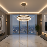 KOSMO Lampadario LED con telecomando 115W, Luce Fredda/Calda/Neutra, Dimmerabile, Lampadari LED neri con telecomando Titolo predefinito Alessandro Design