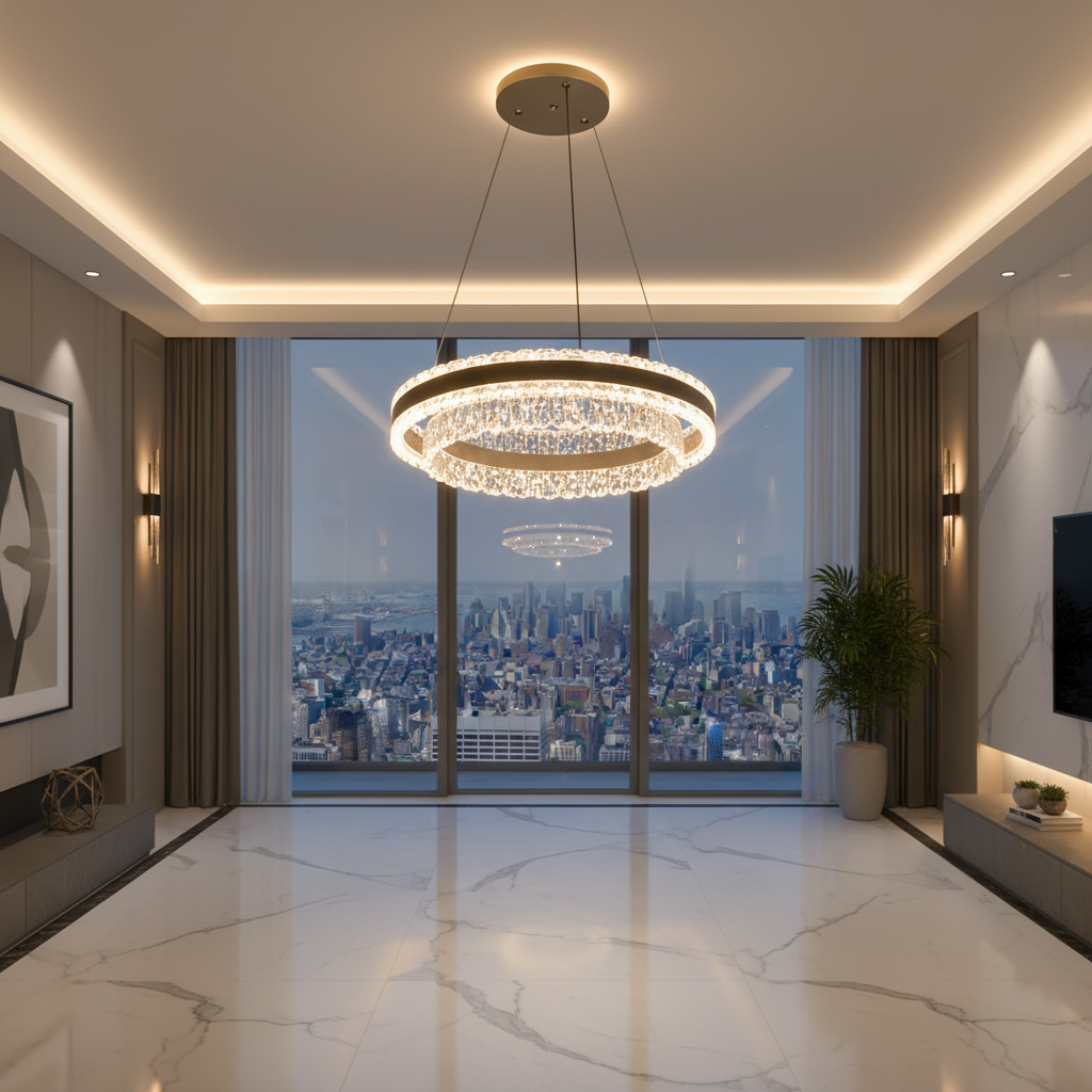 KOSMO Lampadario LED con telecomando 115W, Luce Fredda/Calda/Neutra, Dimmerabile, Lampadari LED neri con telecomando Titolo predefinito Alessandro Design