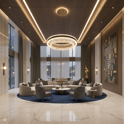 KOSMO Lampadario LED con telecomando 115W, Luce Fredda/Calda/Neutra, Dimmerabile, Lampadari LED neri con telecomando Titolo predefinito Alessandro Design