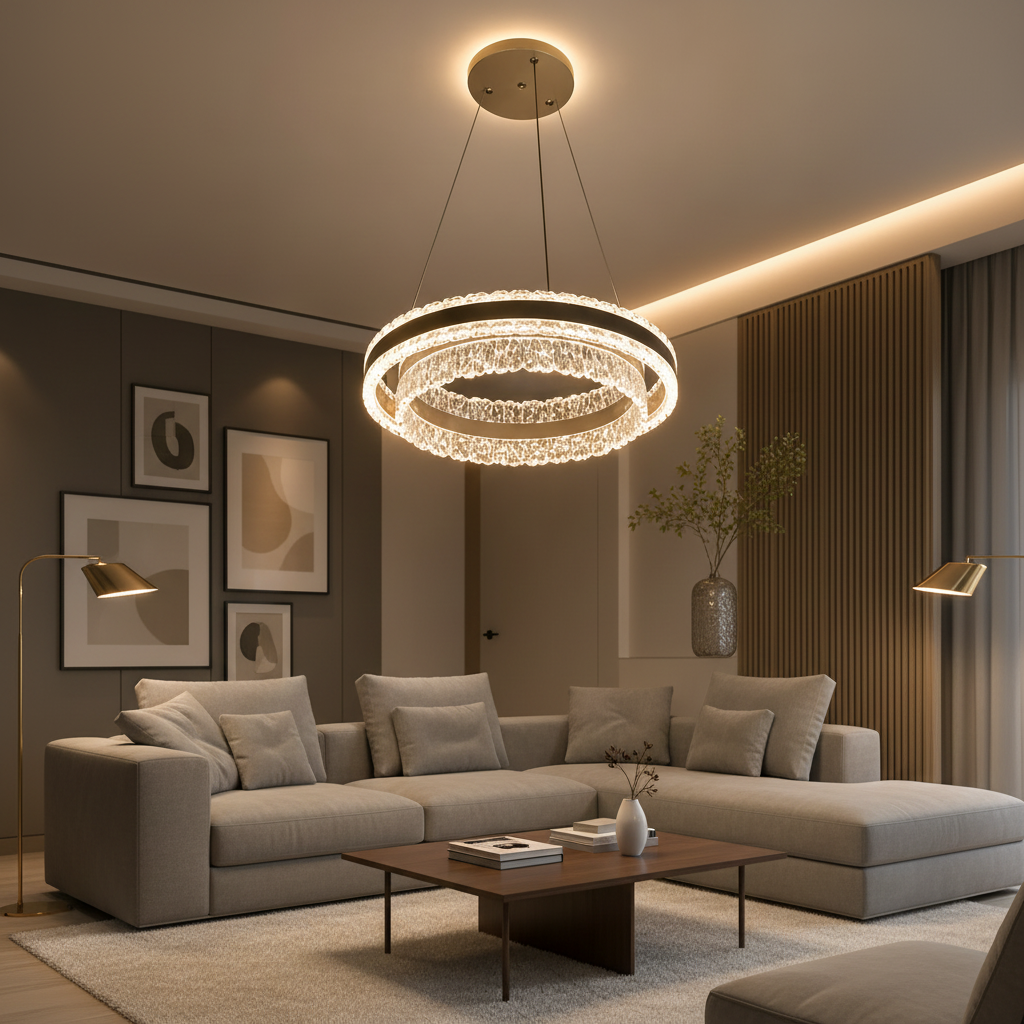 KOSMO Lampadario LED con telecomando 115W, Luce Fredda/Calda/Neutra, Dimmerabile, Lampadari LED neri con telecomando Titolo predefinito Alessandro Design